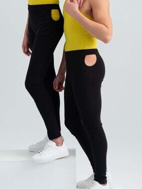 FANG Black Ribbed Sweatpants
